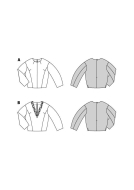 Modeldrawing of sewing pattern Burda 5697 for elegant...