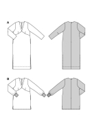 Modeldrawing of sewing pattern Burda 5704 for feminine...