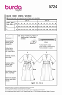 Sewing pattern Wrap-style midi dress Burda 5724
