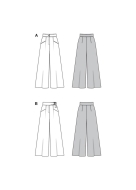 Modellzeichnung für das Schnittmuster 5751 von Burda...