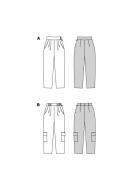 Modeldrawing of sewing pattern Burda 5699 for fashionable...