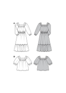 Modellzeichnung für das Schnittmuster 5741 von Burda...