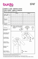 Sewing pattern Trench coat with raglan sleeves Burda 5747