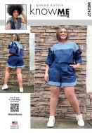 Schnittmusterhülle zeigt ein verziertes Damentop und...