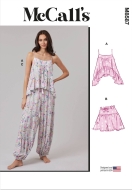 Envelope sewing pattern shows a romantic lounge set with...