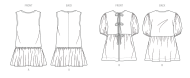 Modellzeichnung für das Schnittmuster 8593 von...
