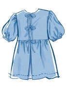 Schnittmuster gerades Mädchenkleid oder Kombination mit Schleifenverschluss McCalls 8593 Gr. 7-14 (127-155cm)