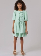 Schnittmuster gerades Mädchenkleid oder Kombination mit Schleifenverschluss McCalls 8593 Gr. 7-14 (127-155cm)