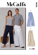 Envelope sewing pattern shows a casual unisex trousers...