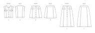 Modeldrawing of sewing pattern McCalls 8586 for...