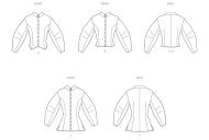 Modeldrawing of sewing pattern McCalls 8580 for stylish...