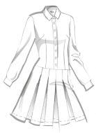 Sewing pattern shirt dress with half button placket and pleated skirt McCalls 8576