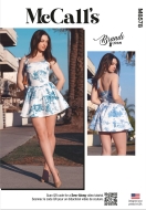 Envelope sewing pattern shows a mini length summer dress...