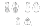 Modeldrawing of sewing pattern McCalls 8594 for authentic...