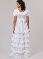 Schnittmuster authentisches 70er-Jahre-Vintage-Kleid mit Saumrüsche McCalls 8594 Gr. 32-50