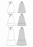 Modellzeichnung für das Schnittmuster 5628 von Burda...