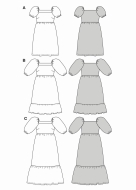 Modeldrawing of sewing pattern Burda 5630 for comfortable...