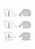 Modellzeichnung für das Schnittmuster 5632 von Burda...