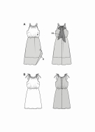 Modeldrawing of sewing pattern Burda 5635 for summery...