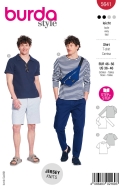 Envelope sewing pattern shows a cool polo shirt mens...