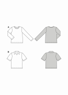 Modeldrawing of sewing pattern Burda 5641 for cool polo...