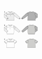 Modeldrawing of sewing pattern Burda 5650 for romantic...