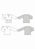 Modeldrawing of sewing pattern Burda 5655 for simple...