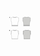Modeldrawing of sewing pattern Burda 5657 for simple...