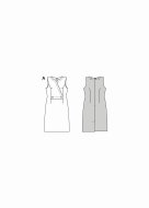 Modeldrawing of sewing pattern Burda 5659 for unusual...