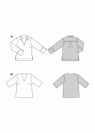 Modeldrawing of sewing pattern Burda 5665 for comfortable...