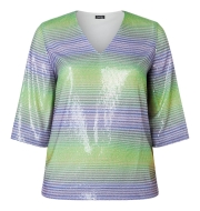Schnittmuster bequeme Damenbluse, Blusenshirt mit V-Ausschnitt Burda 5665 Gr. 46-60