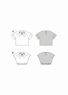 Modeldrawing of sewing pattern Burda 5666 for eye...