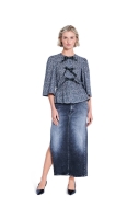 Schnittmuster durchgeknöpftes Damenkleid mit Puffärmeln, auch als Bluse Burda 5669 Gr. 36-48