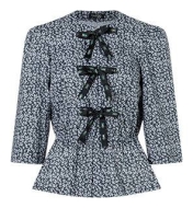 Schnittmuster durchgeknöpftes Damenkleid mit Puffärmeln, auch als Bluse Burda 5669 Gr. 36-48