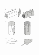 Sewing pattern accessory set for small bags bicycle saddle cover Burda 5670