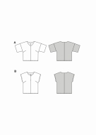 Modeldrawing of sewing pattern Burda 5673 for simple...