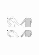 Modeldrawing of sewing pattern Burda 5674 for unusual...