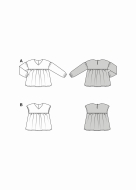 Modellzeichnung für das Schnittmuster 9195 von Burda...
