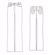 Modeldrawing of sewing pattern pattern company 00126 for...
