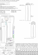 Schnittmuster modische Damenhose five-pocket als Hüfthose pattern company 00126 Gr. 34-48