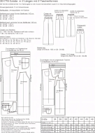 Schnittmuster bequeme Damenhose, Culotte mit Taschenvariationen pattern company 00779 Gr. 34-48
