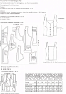 Schnittmuster geknöpftes Miedertop mit schmalen Trägern pattern company 07617 Gr. 34-48