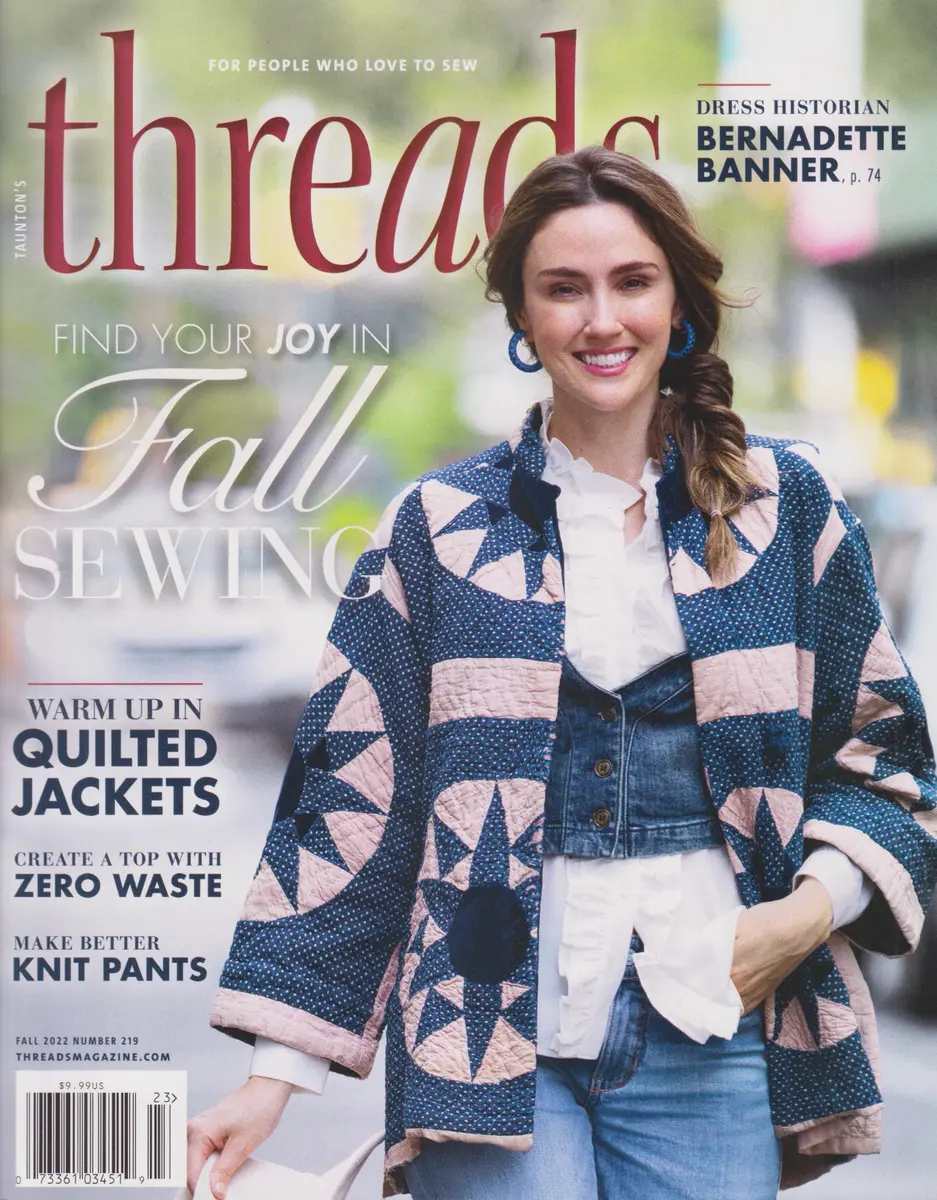 englische Zeitschrift ohne Schnittmuster THREADS 219
