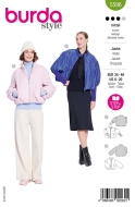 Schnittmusterhülle zeigt eine modische Kurzjacke mit...