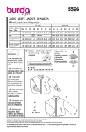 Schnittmuster modische Kurzjacke mit weiten Ärmeln Burda 5596 Gr. 34-46