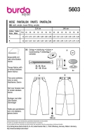 Schnittmuster modische Damenhose, Barrel-Legs Burda 5603 Gr. 36-48