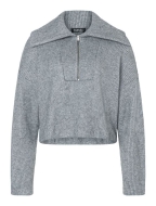 Schnittmuster kurzer Damenpullover mit breitem Kragen Burda 5608 Gr. 34-44