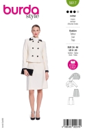 Envelope sewing pattern shows a classic misses suit with...