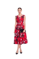 Schnittmuster feminines Damenkleid mit tiefen Kellerfalten Burda 5618 Gr. 34-46