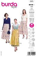 Envelope sewing pattern shows a fashionable misses dirndl...